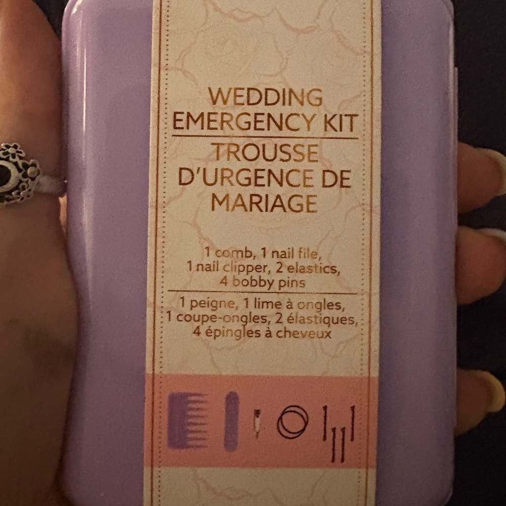 Wedding 9 piece Survival Kit- Compact purple!